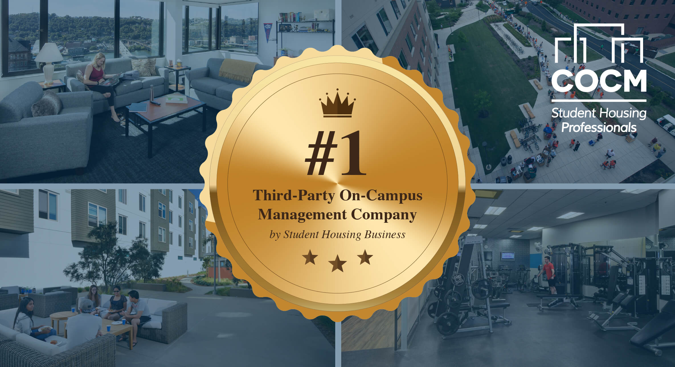 COCM Ranked #1 Third-Party On-Campus Management Company by Student Housing Business